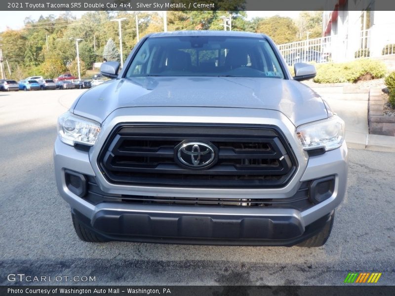Silver Sky Metallic / Cement 2021 Toyota Tacoma SR5 Double Cab 4x4