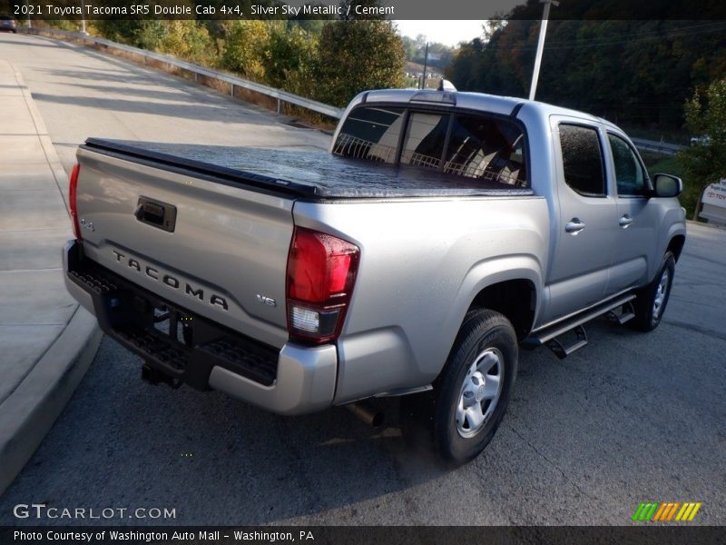 Silver Sky Metallic / Cement 2021 Toyota Tacoma SR5 Double Cab 4x4