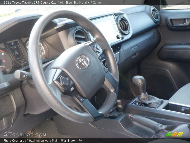 Silver Sky Metallic / Cement 2021 Toyota Tacoma SR5 Double Cab 4x4