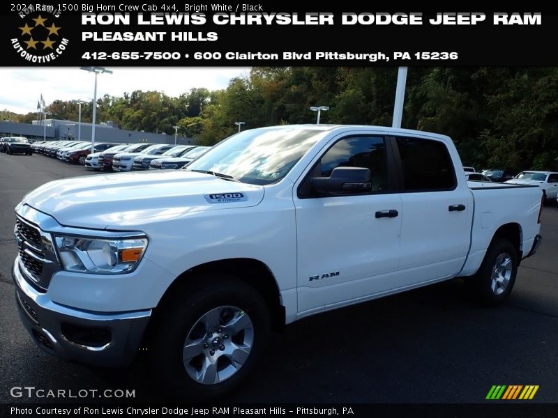 Bright White / Black 2024 Ram 1500 Big Horn Crew Cab 4x4
