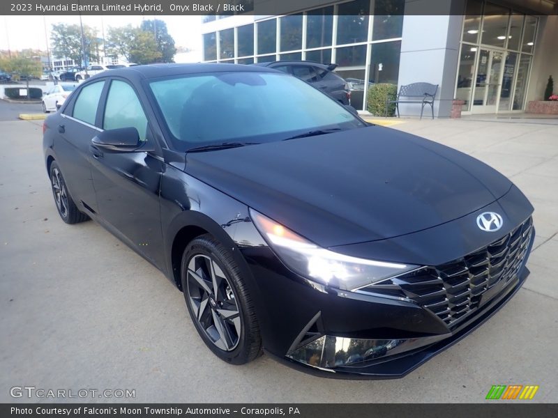 Front 3/4 View of 2023 Elantra Limited Hybrid