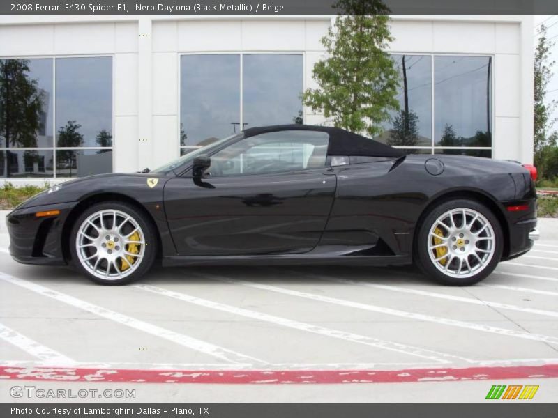 Nero Daytona (Black Metallic) / Beige 2008 Ferrari F430 Spider F1