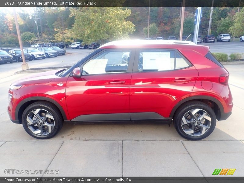 Ultimate Red / Black 2023 Hyundai Venue Limited