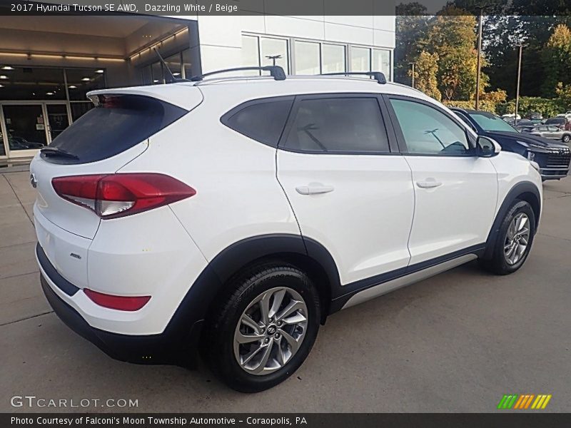 Dazzling White / Beige 2017 Hyundai Tucson SE AWD