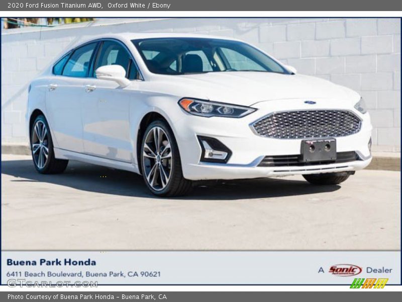 Oxford White / Ebony 2020 Ford Fusion Titanium AWD