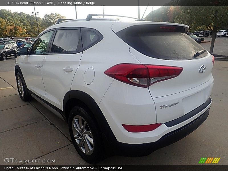 Dazzling White / Beige 2017 Hyundai Tucson SE AWD