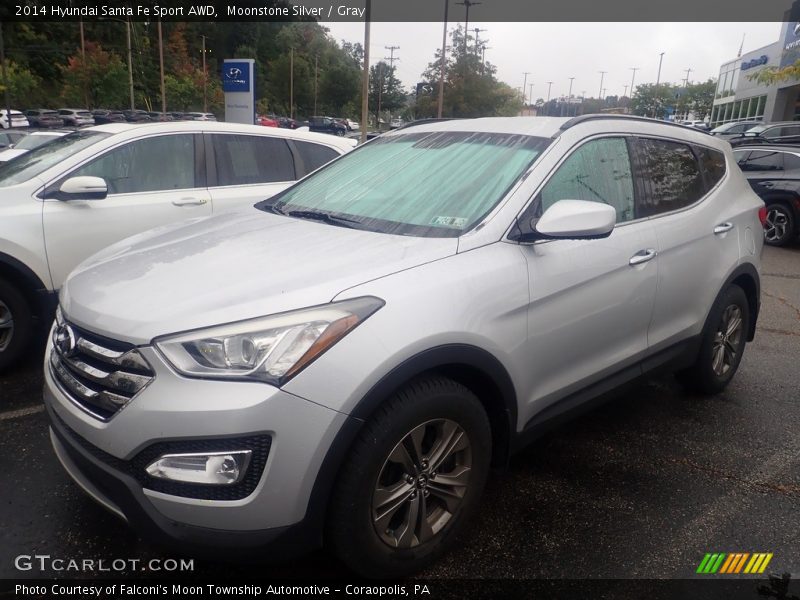 Moonstone Silver / Gray 2014 Hyundai Santa Fe Sport AWD