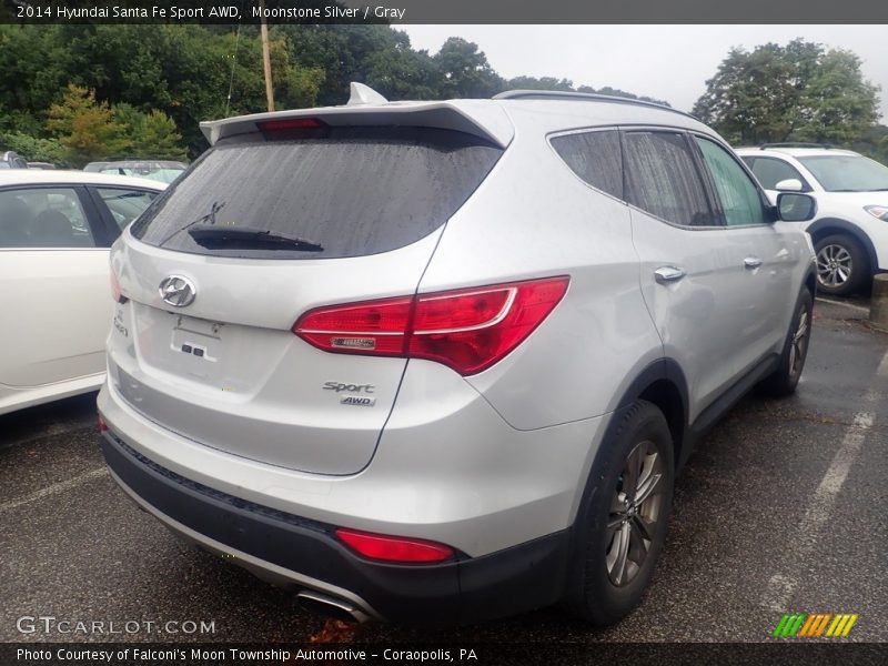 Moonstone Silver / Gray 2014 Hyundai Santa Fe Sport AWD