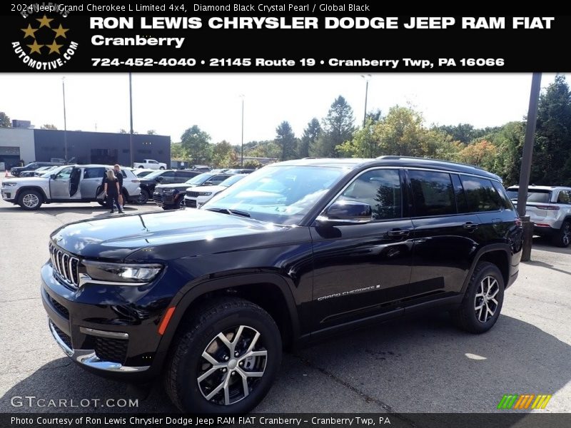 Diamond Black Crystal Pearl / Global Black 2024 Jeep Grand Cherokee L Limited 4x4