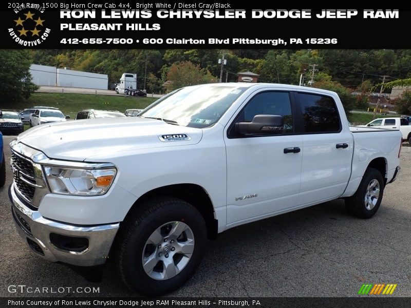 Bright White / Diesel Gray/Black 2024 Ram 1500 Big Horn Crew Cab 4x4