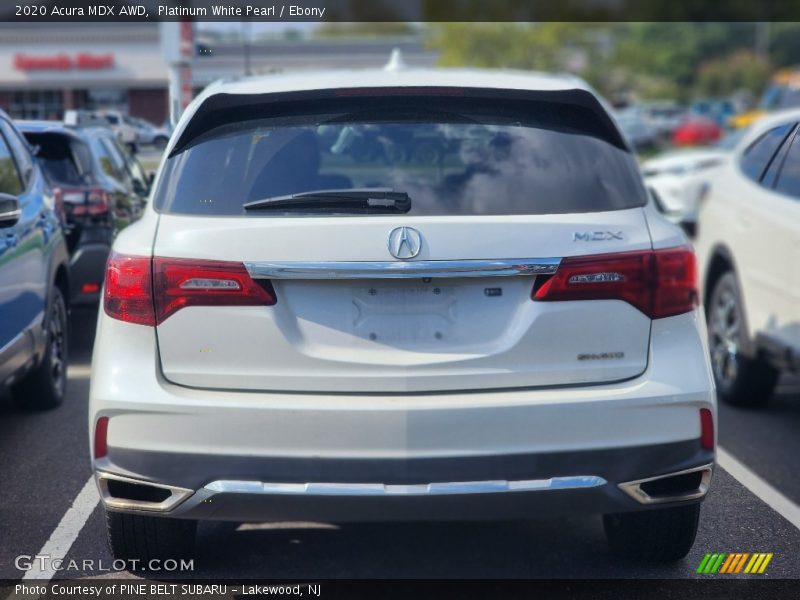 Platinum White Pearl / Ebony 2020 Acura MDX AWD