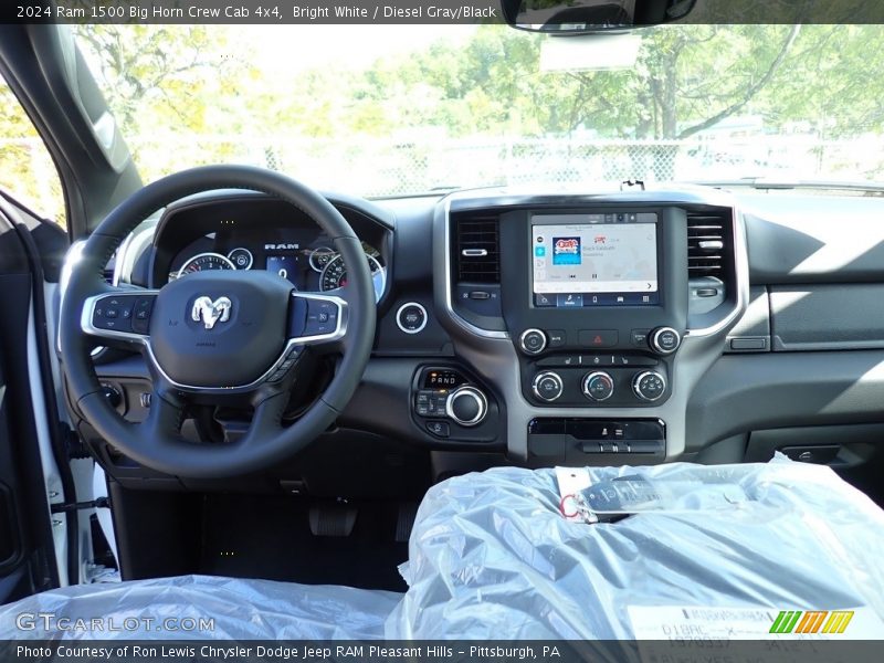 Bright White / Diesel Gray/Black 2024 Ram 1500 Big Horn Crew Cab 4x4