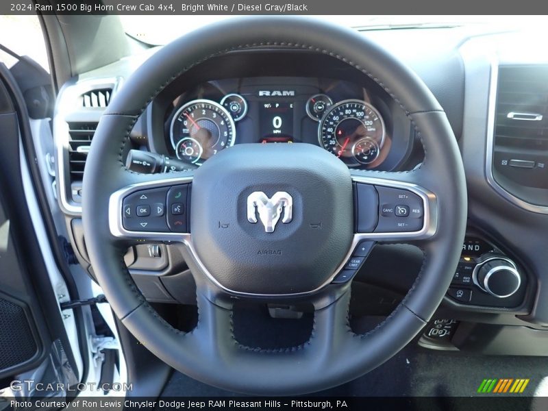 Bright White / Diesel Gray/Black 2024 Ram 1500 Big Horn Crew Cab 4x4