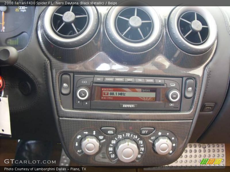 Nero Daytona (Black Metallic) / Beige 2008 Ferrari F430 Spider F1