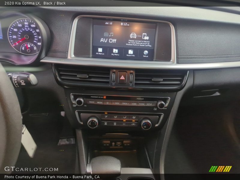 Controls of 2020 Optima LX