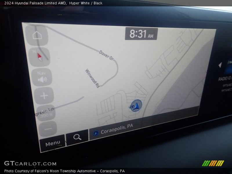 Navigation of 2024 Palisade Limited AWD