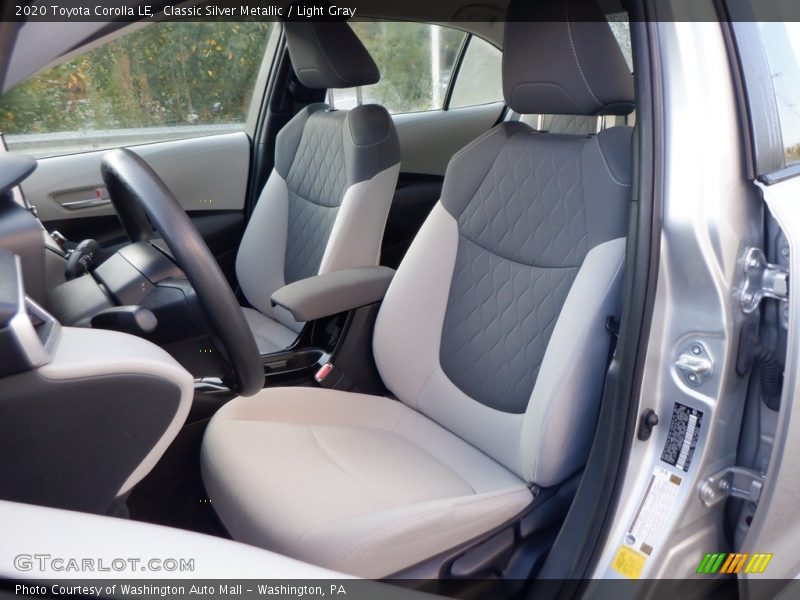 Front Seat of 2020 Corolla LE
