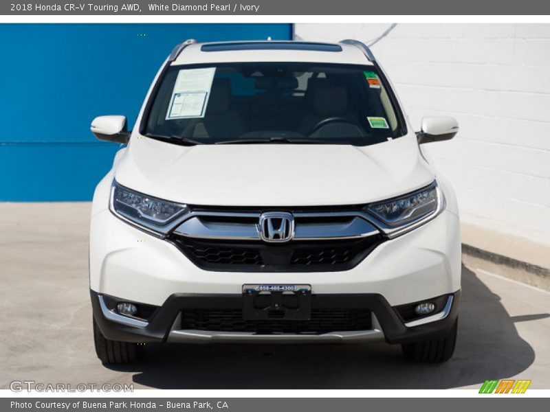White Diamond Pearl / Ivory 2018 Honda CR-V Touring AWD