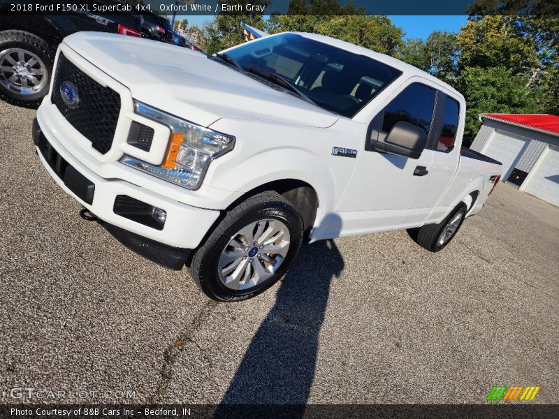 Oxford White / Earth Gray 2018 Ford F150 XL SuperCab 4x4