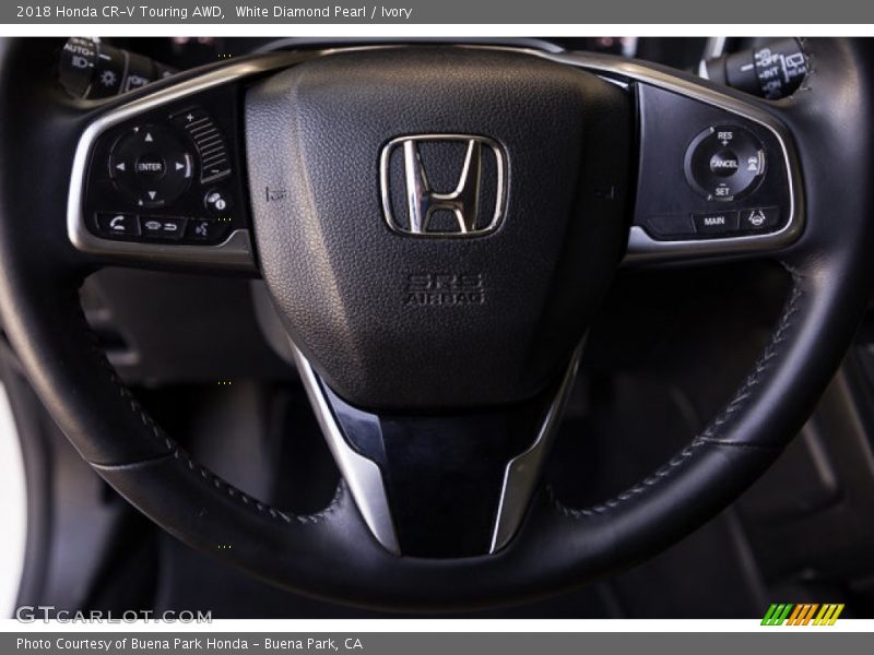 White Diamond Pearl / Ivory 2018 Honda CR-V Touring AWD