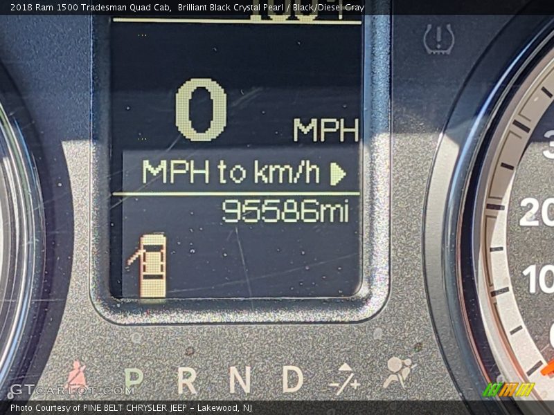 Brilliant Black Crystal Pearl / Black/Diesel Gray 2018 Ram 1500 Tradesman Quad Cab