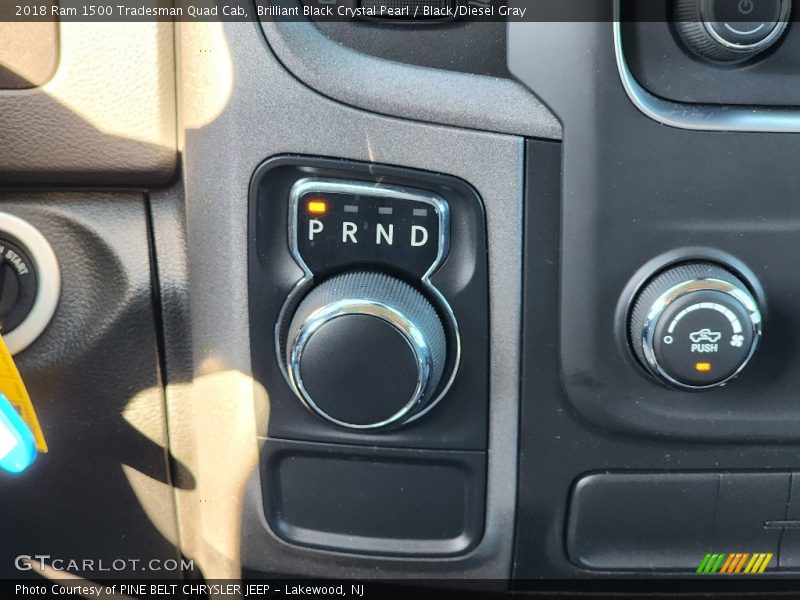 Brilliant Black Crystal Pearl / Black/Diesel Gray 2018 Ram 1500 Tradesman Quad Cab