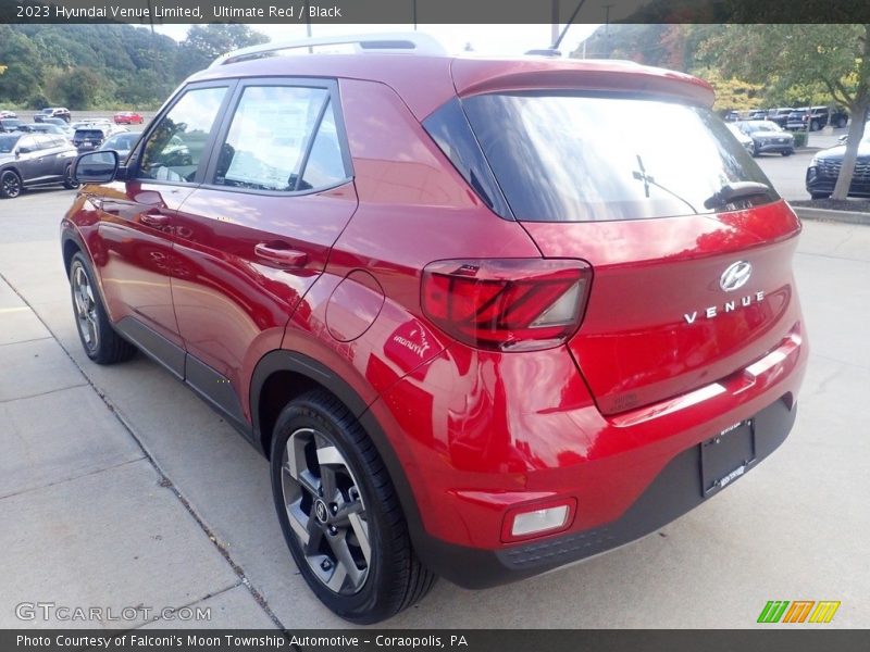 Ultimate Red / Black 2023 Hyundai Venue Limited