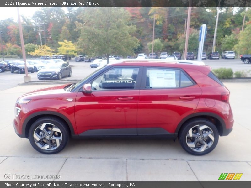 Ultimate Red / Black 2023 Hyundai Venue Limited