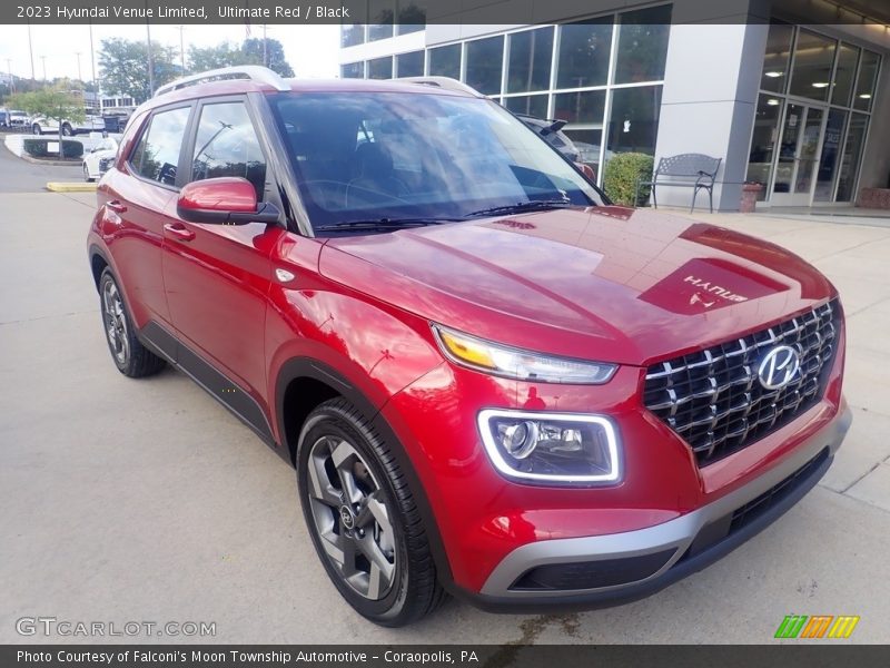 Ultimate Red / Black 2023 Hyundai Venue Limited