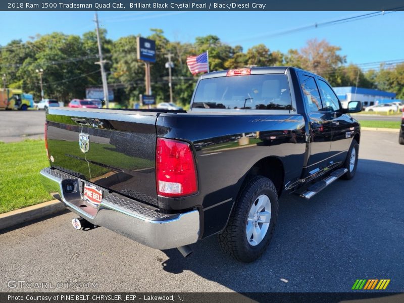 Brilliant Black Crystal Pearl / Black/Diesel Gray 2018 Ram 1500 Tradesman Quad Cab