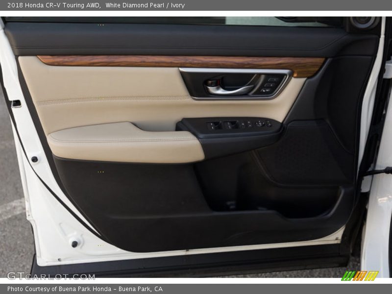 White Diamond Pearl / Ivory 2018 Honda CR-V Touring AWD