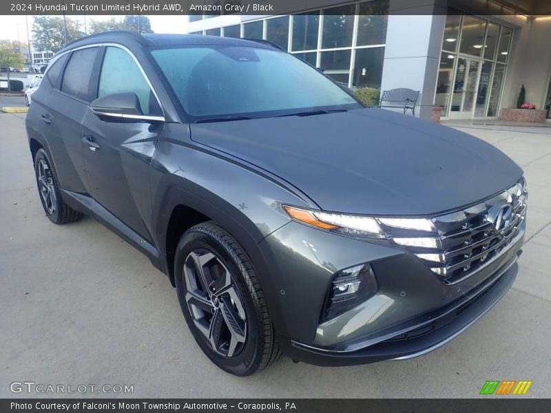Amazon Gray / Black 2024 Hyundai Tucson Limited Hybrid AWD