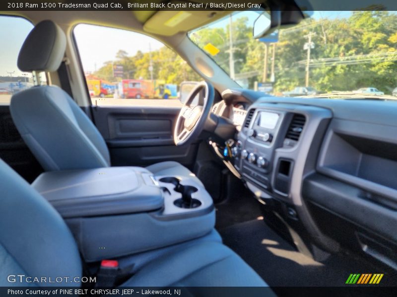 Brilliant Black Crystal Pearl / Black/Diesel Gray 2018 Ram 1500 Tradesman Quad Cab