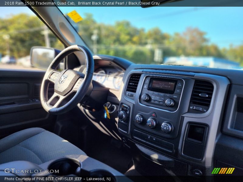Brilliant Black Crystal Pearl / Black/Diesel Gray 2018 Ram 1500 Tradesman Quad Cab