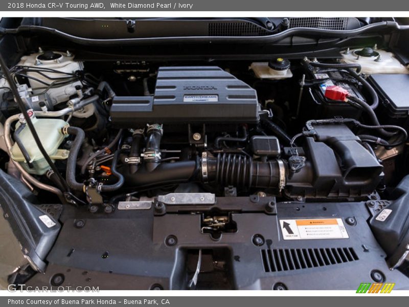 White Diamond Pearl / Ivory 2018 Honda CR-V Touring AWD