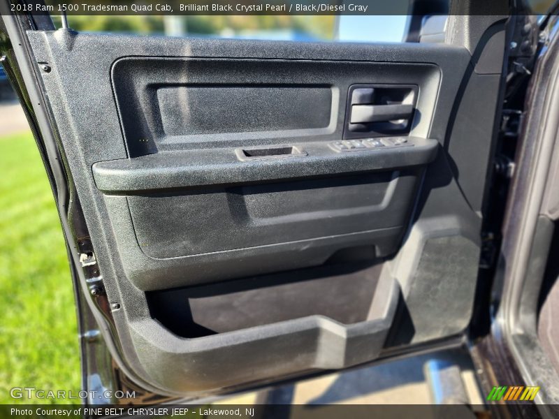 Brilliant Black Crystal Pearl / Black/Diesel Gray 2018 Ram 1500 Tradesman Quad Cab