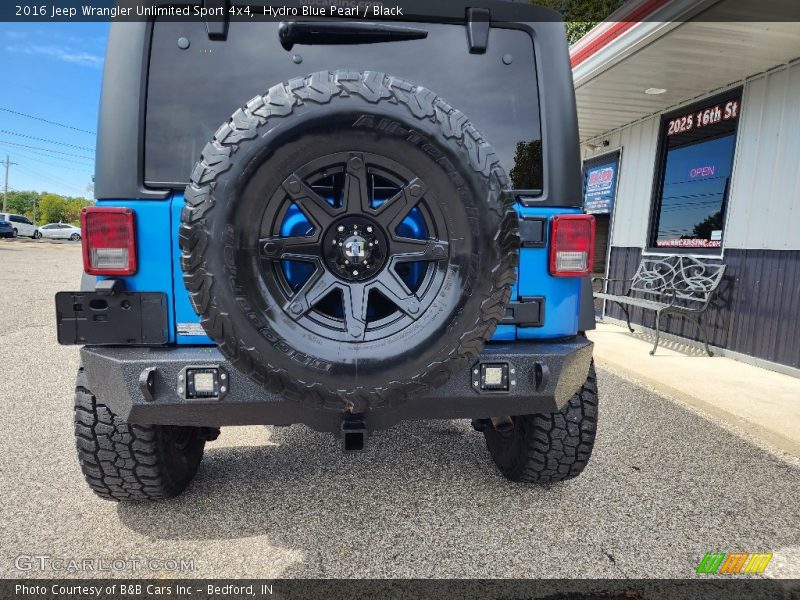 Hydro Blue Pearl / Black 2016 Jeep Wrangler Unlimited Sport 4x4
