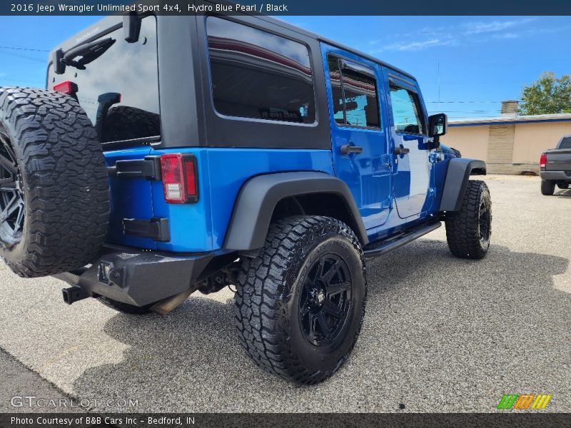 Hydro Blue Pearl / Black 2016 Jeep Wrangler Unlimited Sport 4x4
