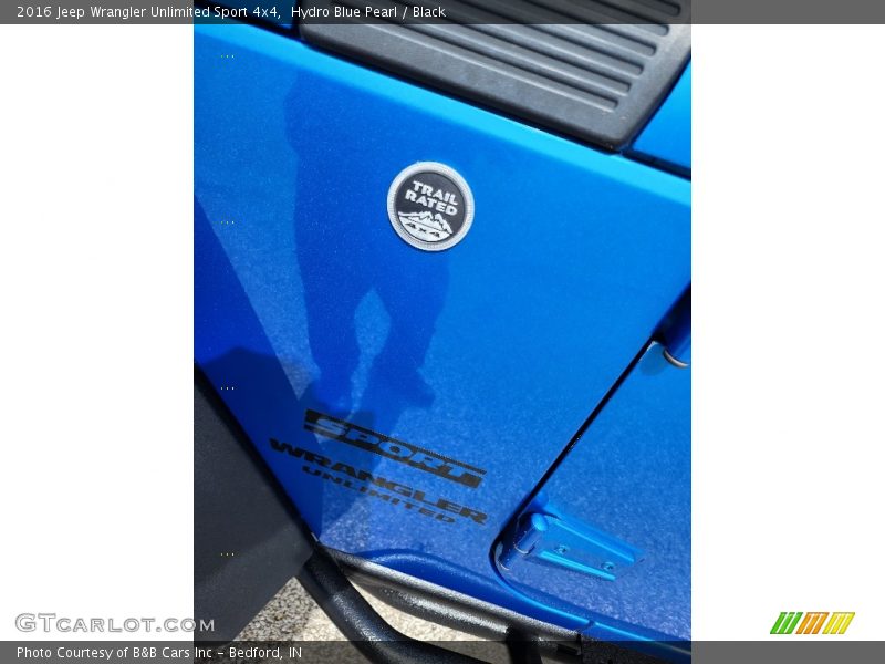 Hydro Blue Pearl / Black 2016 Jeep Wrangler Unlimited Sport 4x4