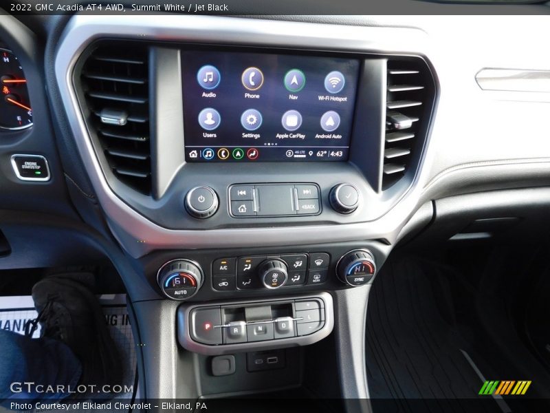 Controls of 2022 Acadia AT4 AWD