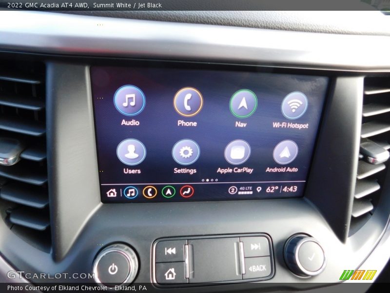 Controls of 2022 Acadia AT4 AWD