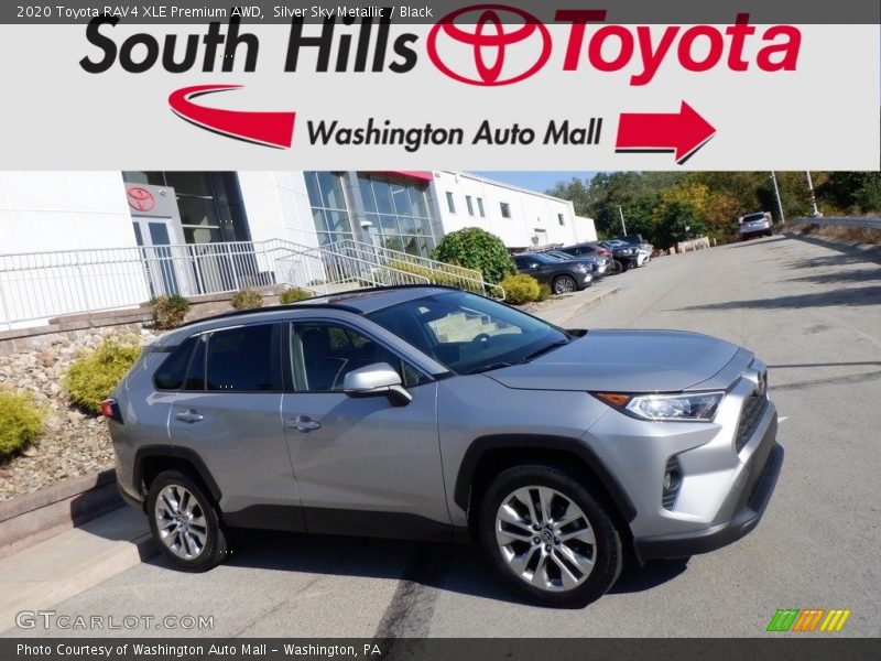 Silver Sky Metallic / Black 2020 Toyota RAV4 XLE Premium AWD