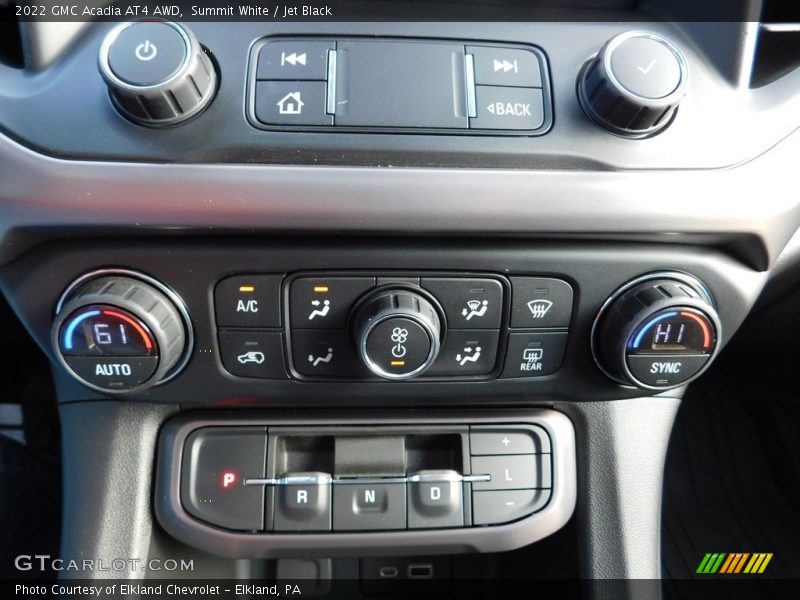 Controls of 2022 Acadia AT4 AWD