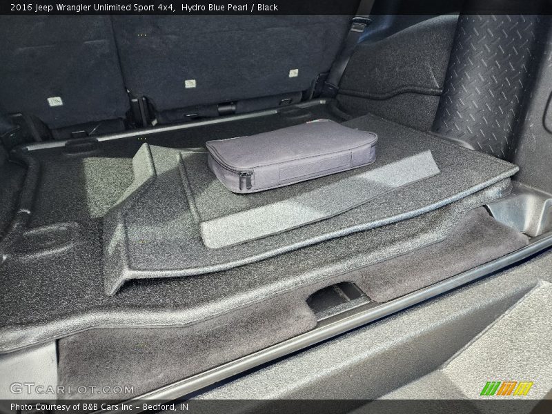 Hydro Blue Pearl / Black 2016 Jeep Wrangler Unlimited Sport 4x4