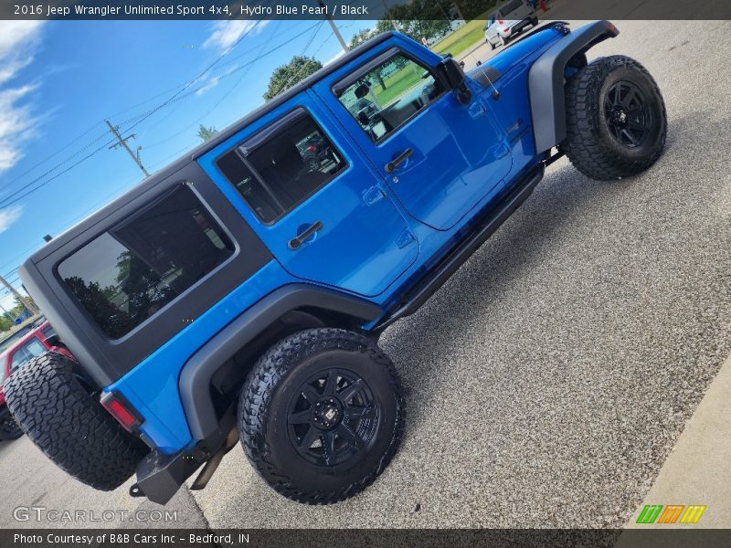 Hydro Blue Pearl / Black 2016 Jeep Wrangler Unlimited Sport 4x4