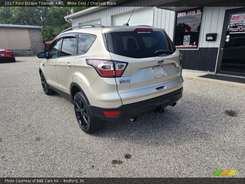White Gold / Charcoal Black 2017 Ford Escape Titanium 4WD