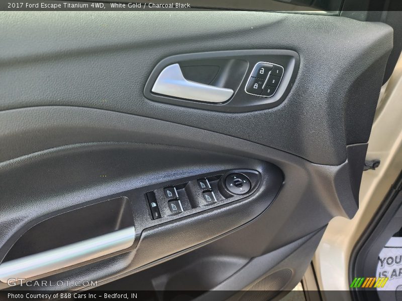 White Gold / Charcoal Black 2017 Ford Escape Titanium 4WD