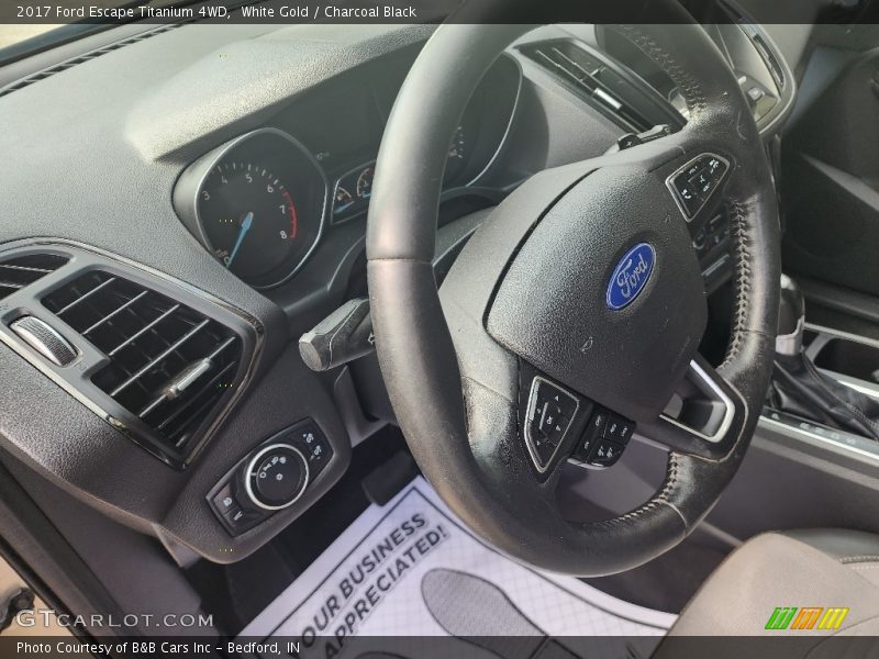White Gold / Charcoal Black 2017 Ford Escape Titanium 4WD