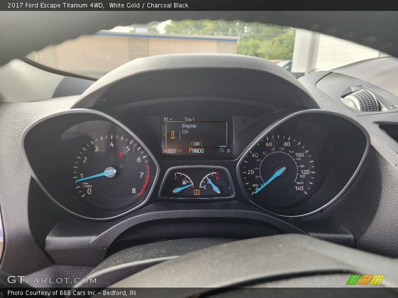 White Gold / Charcoal Black 2017 Ford Escape Titanium 4WD