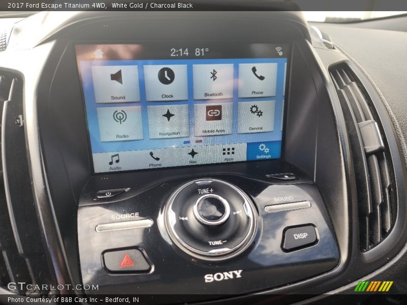 White Gold / Charcoal Black 2017 Ford Escape Titanium 4WD